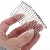 LALAFINA 3 Pieces Metal Hair Comb Clip Wire Hair Combs 20 Teeth Fancy DIY Metal Wire Twist Bridal Wedding Veil Combs for Women Girl DIY Bridal Hair Accessories