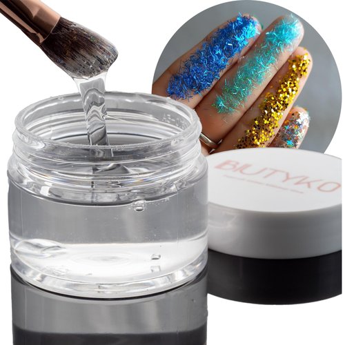 Makeup Glitter Glue Peel-Off Formula for Eyes Face and Body Chunky Glitter Jewels Gems