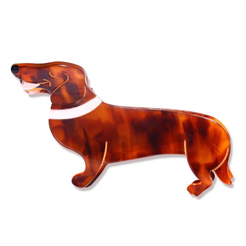 PHALIN Dog Hair Claw Clips for Women, Fun Acetate Animal Hair Clips Cute Dachshunds Border Collie Dog Hair Barrettes Cat Pet Hair Accessory Dog Lovers Gifts (Style H)