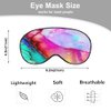 NOHSHE Abstract Marble Silk Eye Mask Sleep Mask Fluid Colorful Painting Artwork Texture Eye Mask with Adjustable Strap Lightweight for Women Work Travel Night Sleep