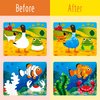 Dot It Sticker Art Activity, 6 Double-Sided Canvases (12 Scenes) with Wild/Marine/Farm Animals Plus 5180 Colorful Stickers, Dot Coloring Stickers for Boys & Girls DIY Activity Craft kit