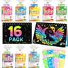 Kids Art Party Favors Gifts: 16 Pack Rainbow Scratch Art Notebook Paper Birthday Party Favor Toy Girls Boys Art Craft Kit Bulk Classroom Goodie Bags Gift Stocking Stuffers Halloween