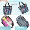 Katech Crochet Bag Yarn Storage Organizer, Knitting Bag with Crochet Book Crochet Travel Bag for Crochet Hook, Knitting Accessories Knitting Needles and Project, Crochet Tote Bag for Crochet