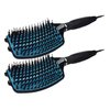2 pcs TION Boar Bristle Hot Vent Brushes Curved Detangling Wet to dry Hair Brush