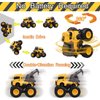 Lonandy Construction Truck Toy Push and Go Car Toys for Boys and Girls, Friction Powered Toy Car Set Include Crane Mixer Excavator Dump Truck, Party Supplies for Toddlers Kids Ages 3+