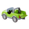 HABA Little Friends Out and About Playset with 2 Toy Figures and Green Momentum Motor Vehicle