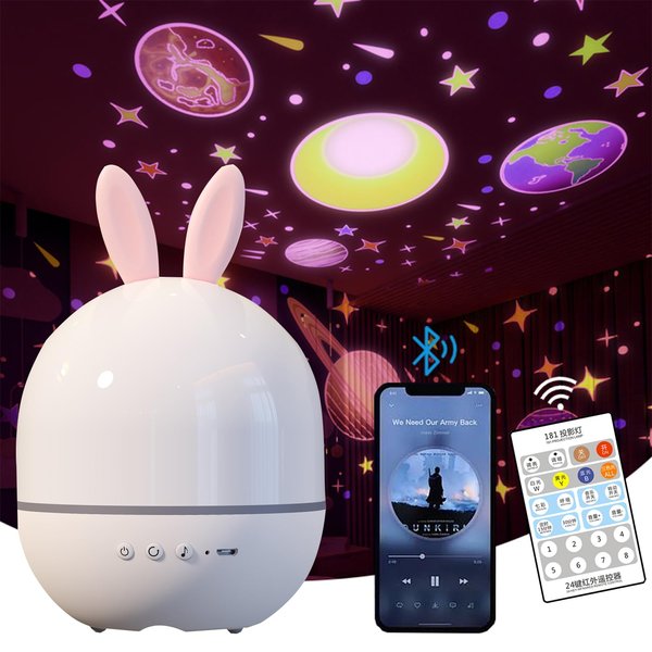 Night Light for Kids,Starlight Projector Ceiling Toddler Sound Machine Night Lights with Remote Control Projection Lamp 15 Films Bedside Lamps Nursery Light for Baby Christmas Gift for Boys Girls