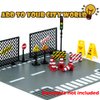 Pasacho City Road Signs Bricks Accessories, Construction Site Street Signs, Mini Traffic Cones & Crosswalk Signal Toys for Kids Building Blocks Toys for Boys