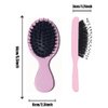 Boar Bristle Mini Hair Brush Travel Detangling Paddle Brush for Curly Fine Straight Wet Dry Hair, Anti-frizz Detangler Brush Boar Nylon Mixed Bristle Brush for Women Men Kids