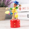 EXCEART 5pcs Wooden Push up Toy Finger Puppets Thumb Press Base Wooden Clown Puppets for Home Office Desk Decoration