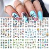 MAIOUSU STORE Nail Art Stickers, 12 Sheets Summer Palm Tree Water Transfer Nail Decals Nail Stickers with Assorted Patterns Coconut Tree Tropical Style Ocean Beach Design DIY Nail Art Decoration 25