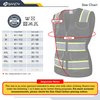 JKSafety 9 Pockets Women Hi-Vis Reflective Safety Vest | Mesh Black | Reflective Strips with Yellow Extended Trims | ANSI Compliant (168-Black, M)