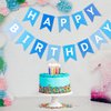 Waenerec Blue Happy Birthday Banner Sign Happy Birthday Bunting Banner Garland for Kids Boys Baby 1st Birthday Tea Party Decorations Bunting Flag Birthday Party Supplies