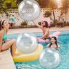 Octaday 14 Pack 16 Inch Inflatable Clear Beach Ball Transparent Beach Ball Swimming Pool Balls for Kids Adults Summer Beach Pool Party Favors