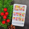 24 Pcs Colorful Flowers Press on Nails CEWEWP Short Fake Nails Square Stick on Nails Spring Glue on Nails Acrylic Nails with Flower Cluster Design False Nails for Women Or Girl Manicure