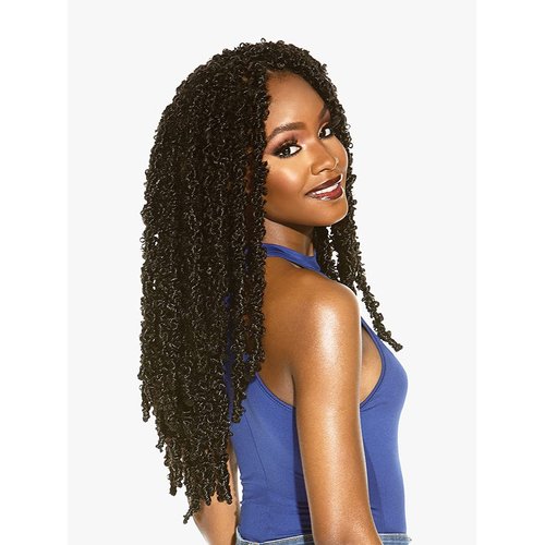 Sensationnel Ruwa Twist braiding hair -Bohemian 18 inch water repellent kanekalon fast dry synthetic braid in hair extensions - 3X RUWA Bohemian 18 Inch (1B)