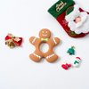 Jimibaby Christmas Teether Teething Toy Gingerbread Man, The First Christmas teether for Baby Boys and Girls, 100% BPA Free, Easy to Hold, Freezer Safe (Gingerbread Man), 3.5 x 3.15 x 0.3 Inch