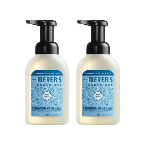 MRS. MEYER'S CLEAN DAY foaming Hand Soap, Rainwater Scent 10 Fl Oz (Pack of 2)
