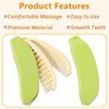 Cute Banana-Shaped Folding Hair Comb, Portable Mini Travel Hair Brush for Women and Girls (Green)