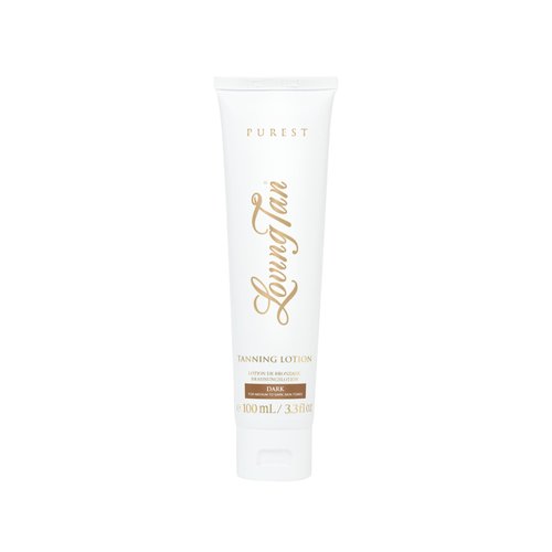 Loving Tan Purest Tanning Lotion, Dark - Sunless Tanner Made From 97% Certified Organic & Naturally Derived Ingredients, 5+ Self Tanner Applications, Cruelty Free, Vegan - 3.3 Fl Oz