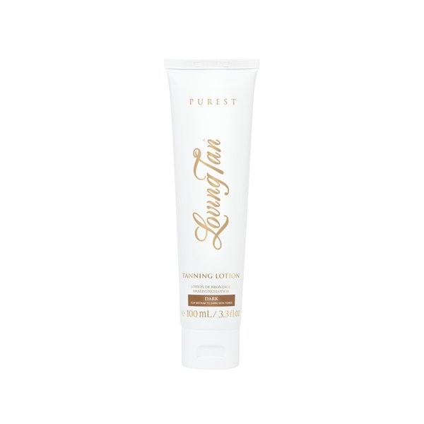 Loving Tan Purest Tanning Lotion, Dark - Sunless Tanner Made From 97% Certified Organic & Naturally Derived Ingredients, 5+ Self Tanner Applications, Cruelty Free, Vegan - 3.3 Fl Oz