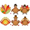 Fancy Land Turkey Coaster Craft Kits Thanksgiving Crafts for Kids Party Favors Supplies 6 Set