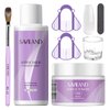 SAVILAND Acrylic Nail Kit – 30g Clear Acrylic Powder & 60ml Acrylic Liquid Set with Nail Brush Nail Forms Tools Extension Nail Kit for Beginners with Everything for Home DIY Salon Nails Application