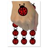 Cartoony Ladybug Temporary Tattoo Water Resistant Fake Body Art Set Collection - 54 1" Tattoos (1 Sheet)
