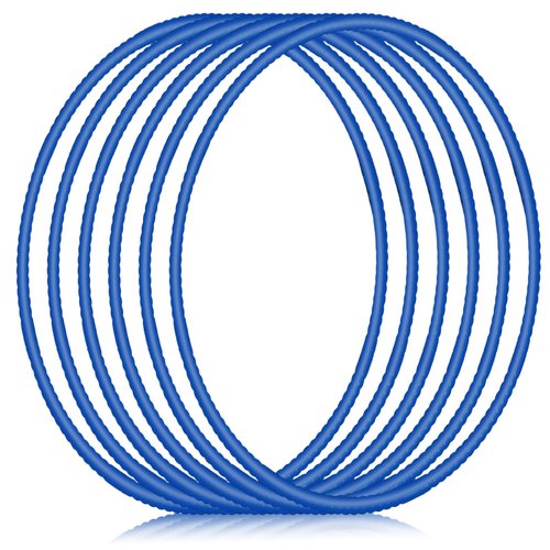 Shappy 6 Pcs Exercise Hoop Detachable Adjustable Plastic Toy Hoop Playground Toys Colored Hoop Circles for Teens Games Gymnastics Dog Agility Equipment Party Decor(28 Inch,Royal Blue)