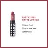 Ruby Kisses Lipstick, Matte Finish, Long-Lasting, Highly Pigmented, Smooth Apply, Full Coverage Lip Color Makeup (Mauve It)