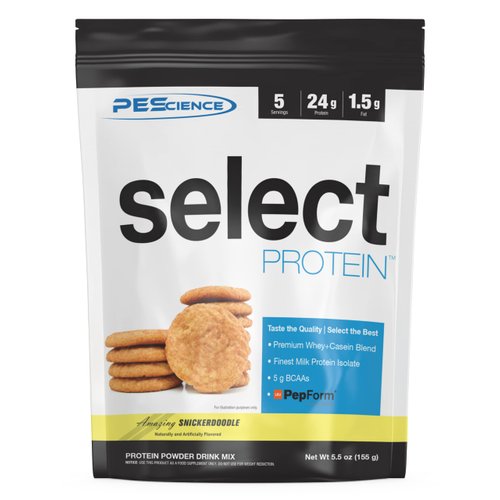 PEScience Select Low Carb Protein Powder, Snickerdoodle, 5 Serving, Keto Friendly and Gluten Free