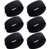 WILLBOND 6 Pieces Button Headband Unisex Elastic Hair Band with Button Face Cover Holder for Nurses, Doctors and Ears Protection (Black)