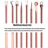 Blackhead Remover Pimple Comedone Extractor Tool Best Acne Removal Kit - Treatment for Blemish, Whitehead Popping, Zit Removing for Risk Free Nose Face Skin with Case (Rose)