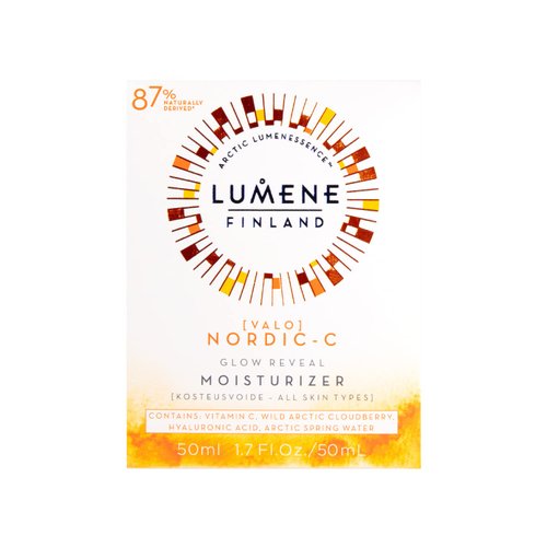 Lumene Nordic-C Glow Reveal Facial Moisturizer - Antioxidant-Rich Vitamin C Face Cream - Hydrating Hyaluronic Acid Moisturizer with Vitamin B3 + B5 to Promote Radiant & Youthful Skin (1.7oz)