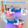 Helicopter Toy for Toddlers 1-3 With Lights And Sounds, 360°Freedom And Operated Automatic Bump Autism Sensory Light Up Toys Airplane for Toddler Boy Toys 2 3 4 5 Year Old Up Boy Girl Birthday (Blue)