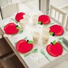 50PCS Red Apple Party Paper Plates Decorations Back to School Paper Plates First Day of School Party Supplies School Disposable Tableware for 50 Guests for Christmas Kindergarten Preschool 6.6X7.4