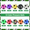 20 Pack Mini Stress Balls Set Fidget Toys for Adults, Colorful Soccer Squishy Squeeze Stress Relief Ball, Party Favors Bags Gifts