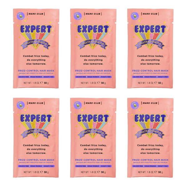 MANE CLUB Expert Procrastinator Deep Conditioner, cruelty free, vegan, no sulfates or parabens — Pack of 6