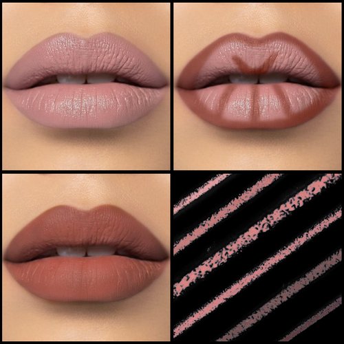 FOCALLURE NOT YOUR Sweetheart Lip Liner, Duo-head Lip Liner Pencil with Brush, Ultra Fine Lip Pencil, Smooth, Define, Shape & Fill Lips, #03 JUICY BITE