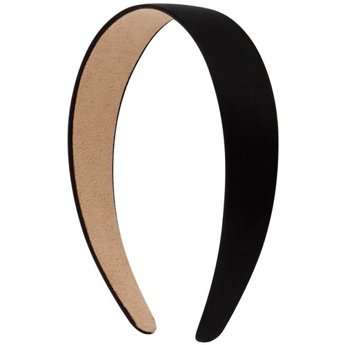 VELSCRUN Headbands for Women Girls 1.3 Inch Satin Black Headband Wide Head Bands for Women's Hair Women Fashion Hair Bands Cosplay Halloween Costumes Hair Accessories Gifts for Mothers Sisters