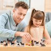 EYSCOTA 12PCS Dog Figurines Playset, Realistic Detailed Plastic Puppy Figures, Hand Painted Mini Dog Figures Toy Set Cake Toppers Birthday for Kids Toddlers