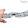 French Amie Elongated Curve Black and White Handmade 4 inch Celluloid Acetate Banana Hair Clip for Ponytail Women Hair Accessories, Made in France