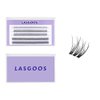 LASGOOS DIY Eyelash Extensions Natural 3D Individual Lash Single + A + Fish 200pcs Clusters Lashes Volume Lashes Mixed Set, Home Grafted Wedding Date Salon Lashes Wholesale Pack (LS-AFL1)