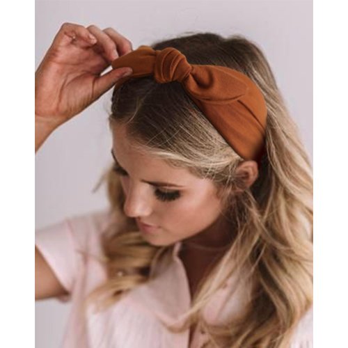 DRESHOW 8 Pack Bow Headbands of Solid Color for Women’s Hair Non Slip Wide Vintage Head Wraps Knotted Cute Hair Band Accessories