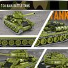 Eniye WW2 T34 Tank Building Block Toy Set (506 Blocks) World War 2 Soviet T-34 Army Tank Models Toys Military Building Kit, Great Gifts for Boys Kids Age 6-14