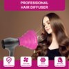 Collapsible Silicone Hair Dryer Diffuser - Travel and Easy Storage - Fit Nozzle Diameter D-1.575Inch to 1.968 Inch (4-5cm) KingKam-Pink