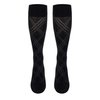 TOUCH Compression Socks for Women, 15-20 mmHg, Argyle, Cotton, 1 Pair, Black, Medium