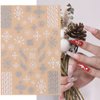 Christmas Nail Art Stickers, Snowflake Nail Decals 3D Self-Adhesive Gold Silver White Snowflake Elk Bell Xmas Tree Winter Nail Design DIY Christmas Nail Decoration for Women Girls(8Sheets)