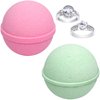 Mermaid Love Potion Bath Bombs Gift Set of 2 with Size 7 Ring Surprise Inside Each Made in USA