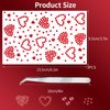 3 Sheets Rhinestone Sticker Self Adhesive Rhinestones Gems for Face Eyes Makeup Hair Body Stick on Rhinestones Stickers for Valentine Festival Decal Decor(Red)